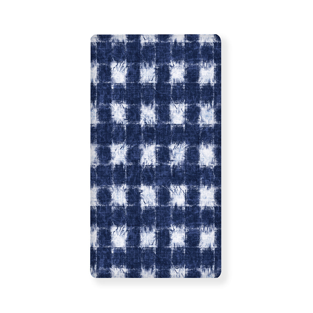 Shibori Grid Pattern Print Baby Crib Sheet