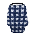 Shibori Grid Pattern Print Baby Seat Cover