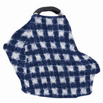 Shibori Grid Pattern Print Baby Seat Cover