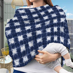 Shibori Grid Pattern Print Baby Seat Cover