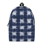 Shibori Grid Pattern Print Backpack
