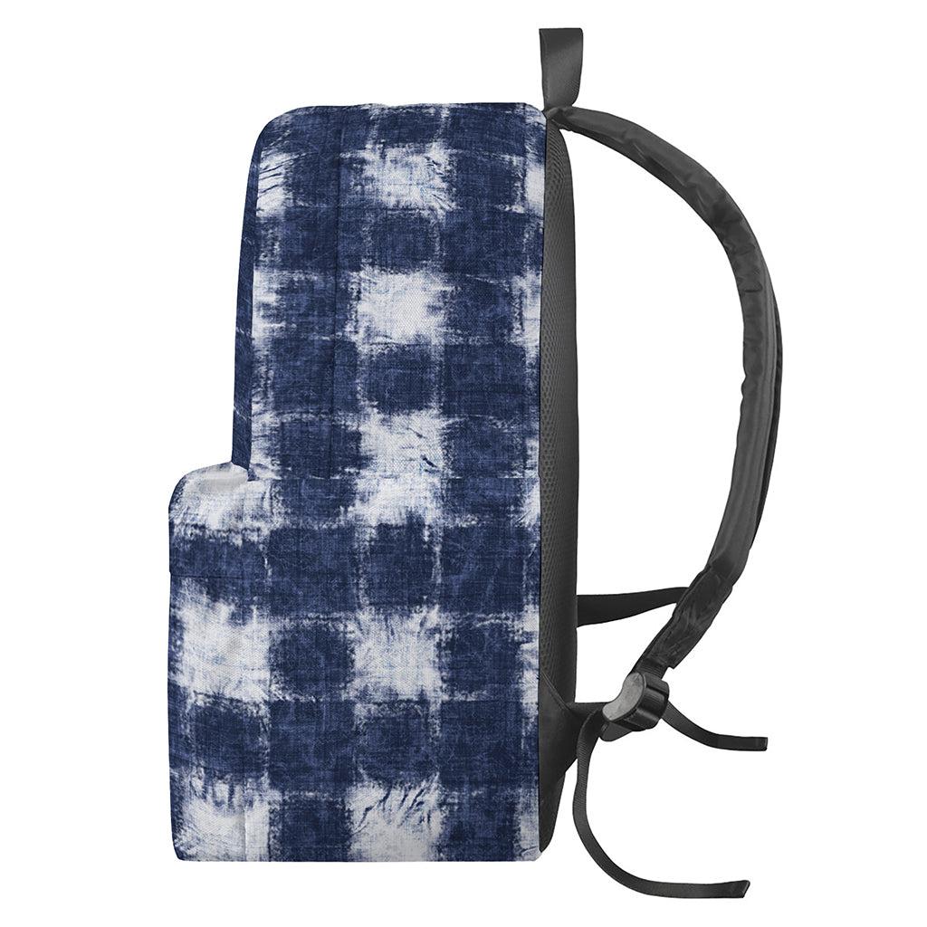 Shibori Grid Pattern Print Backpack