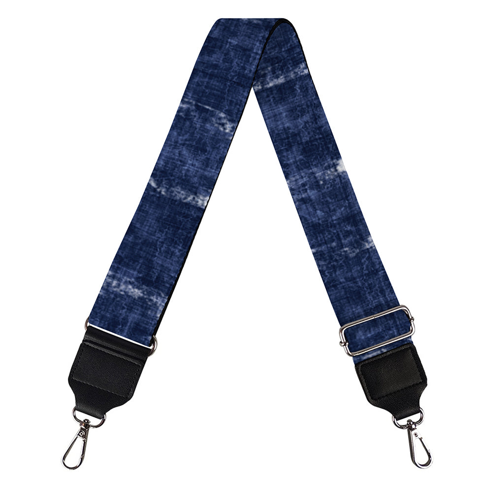 Shibori Grid Pattern Print Bag Strap