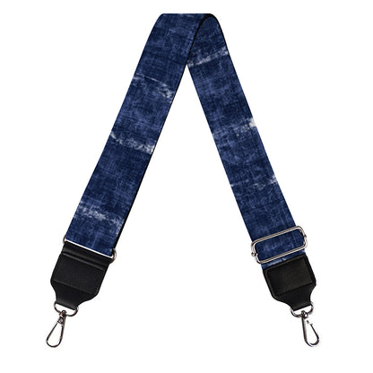 Shibori Grid Pattern Print Bag Strap