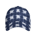 Shibori Grid Pattern Print Baseball Cap