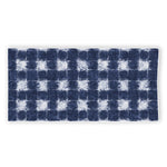 Shibori Grid Pattern Print Beach Towel