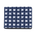 Shibori Grid Pattern Print Bifold Wallet