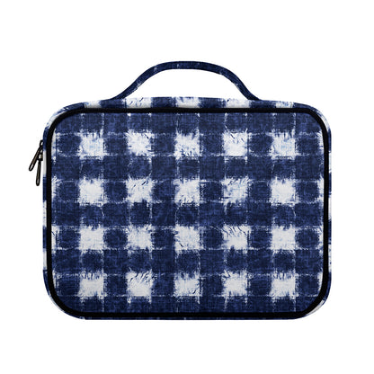 Shibori Grid Pattern Print Briefcase Bible Bag
