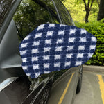 Shibori Grid Pattern Print Car Side Mirror Covers