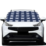 Shibori Grid Pattern Print Car Windshield Snow Cover