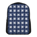 Shibori Grid Pattern Print Casual Backpack