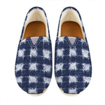 Shibori Grid Pattern Print Casual Shoes