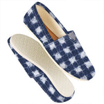 Shibori Grid Pattern Print Casual Shoes