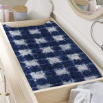 Shibori Grid Pattern Print Changing Pad Cover
