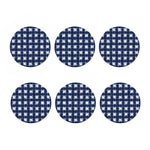 Shibori Grid Pattern Print Coaster Set