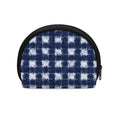Shibori Grid Pattern Print Coin Purse