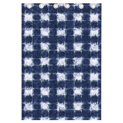 Shibori Grid Pattern Print Curtain