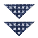 Shibori Grid Pattern Print Dog Bandana