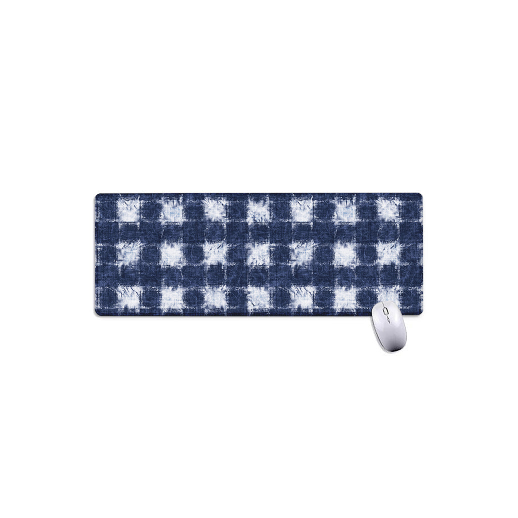 Shibori Grid Pattern Print Extended Mouse Pad