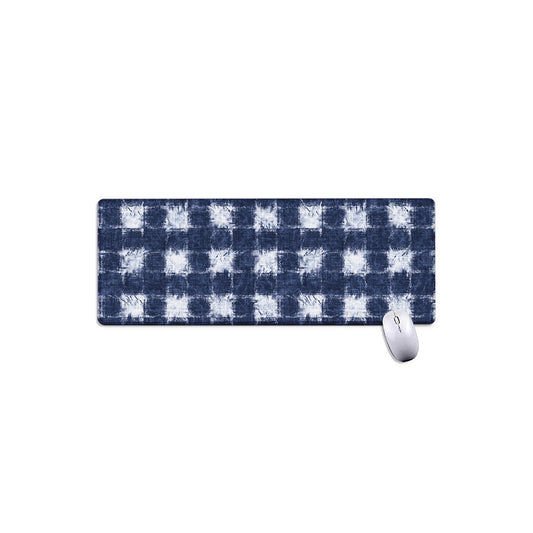 Shibori Grid Pattern Print Extended Mouse Pad