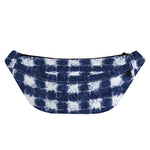 Shibori Grid Pattern Print Fanny Pack