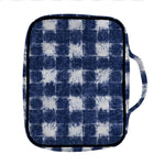 Shibori Grid Pattern Print Front Pocket Bible Bag