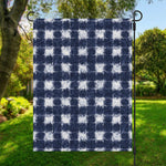Shibori Grid Pattern Print Garden Flag