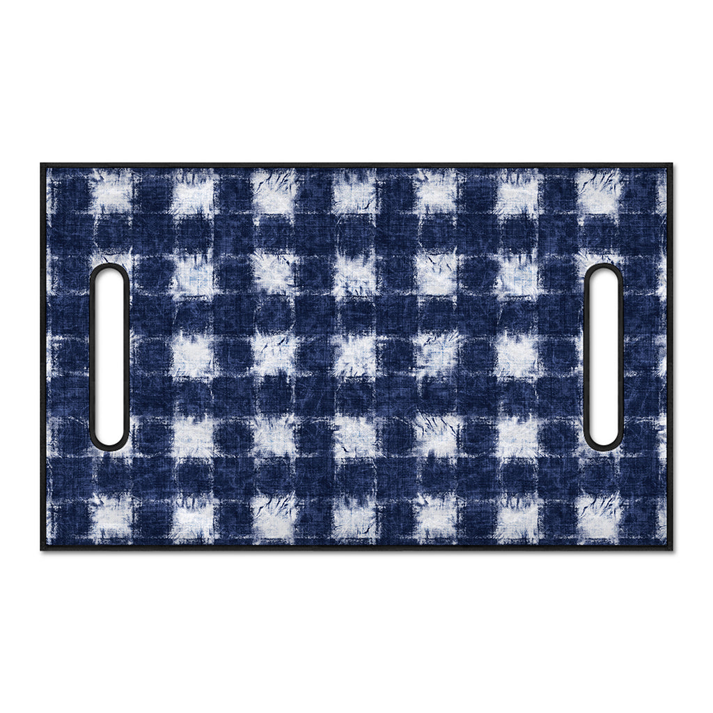 Shibori Grid Pattern Print Golf Cart Seat Cover