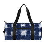 Shibori Grid Pattern Print Gym Bag