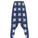 Shibori Grid Pattern Print Hammer Pants