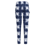 Shibori Grid Pattern Print High-Waisted Pocket Leggings