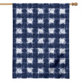 Shibori Grid Pattern Print House Flag