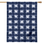 Shibori Grid Pattern Print House Flag