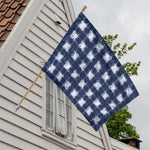 Shibori Grid Pattern Print House Flag