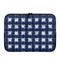 Shibori Grid Pattern Print Laptop Sleeve