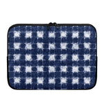 Shibori Grid Pattern Print Laptop Sleeve