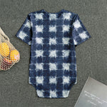 Shibori Grid Pattern Print Men's Bodysuit