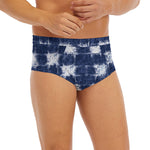 Shibori Grid Pattern Print Men's Briefs