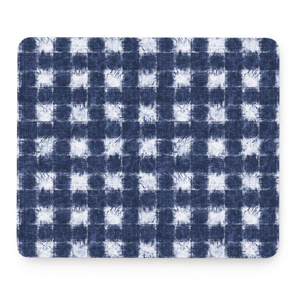 Shibori Grid Pattern Print Mouse Pad
