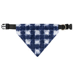 Shibori Grid Pattern Print Over The Collar Dog Bandana
