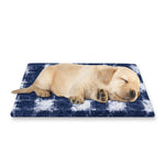 Shibori Grid Pattern Print Pet Cooling Mat Cover