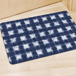 Shibori Grid Pattern Print Polyester Doormat