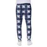 Shibori Grid Pattern Print Scuba Joggers
