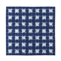 Shibori Grid Pattern Print Silk Bandana