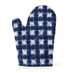 Shibori Grid Pattern Print Single Oven Mitt