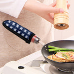 Shibori Grid Pattern Print Skillet Handle Cover