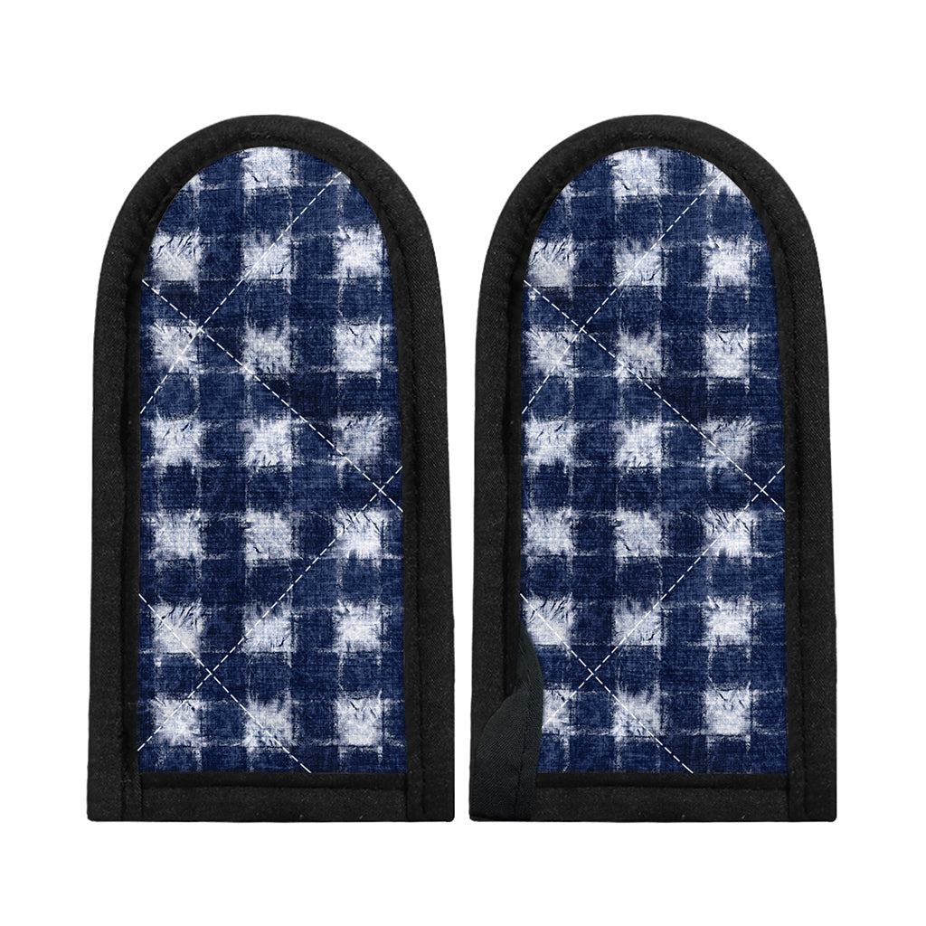 Shibori Grid Pattern Print Skillet Handle Cover