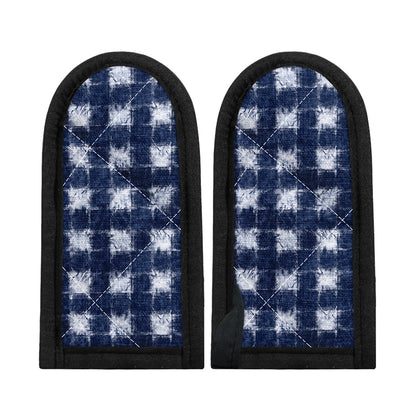 Shibori Grid Pattern Print Skillet Handle Cover