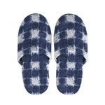 Shibori Grid Pattern Print Slippers