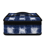 Shibori Grid Pattern Print Small Lunch Bag